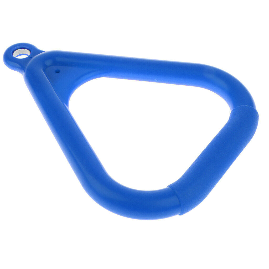 Kids Playground Trapeze Bar Swing Triangular Gym Rings Replacement Blue