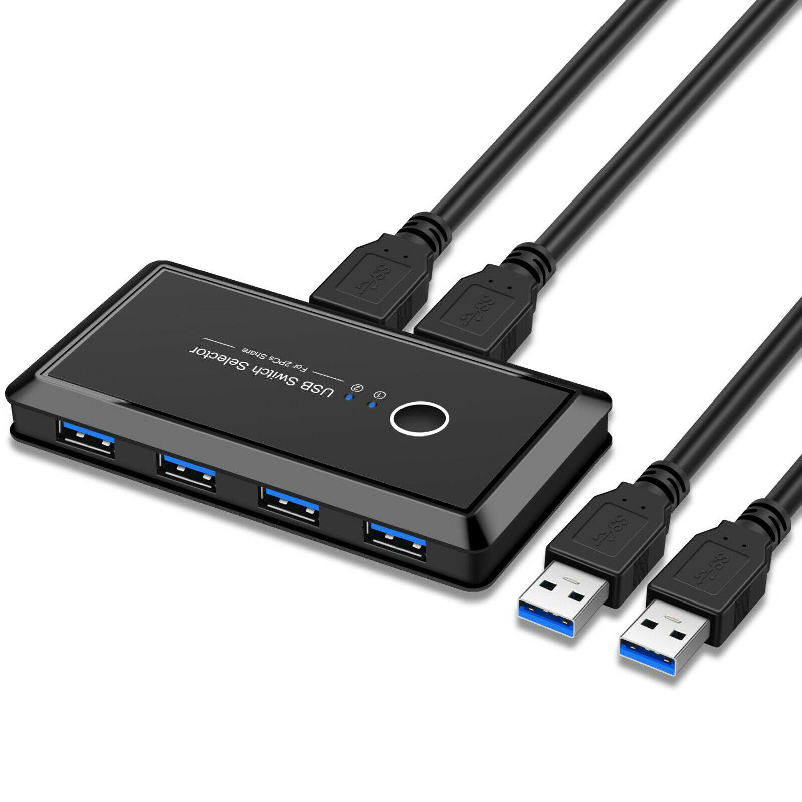 USB 3.0 Switch Selector 4 Port 2 Computers Sharing Switcher Box Hub For PC