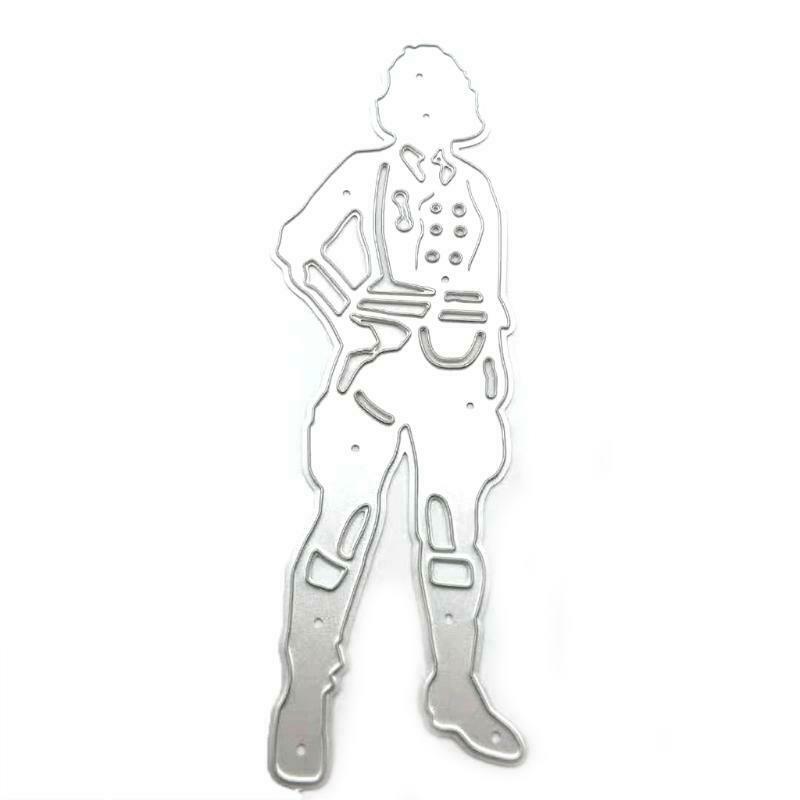 Woman Metal Cutting Dies Stencil DIY Scrapbooking Album Paper Card Template Mold