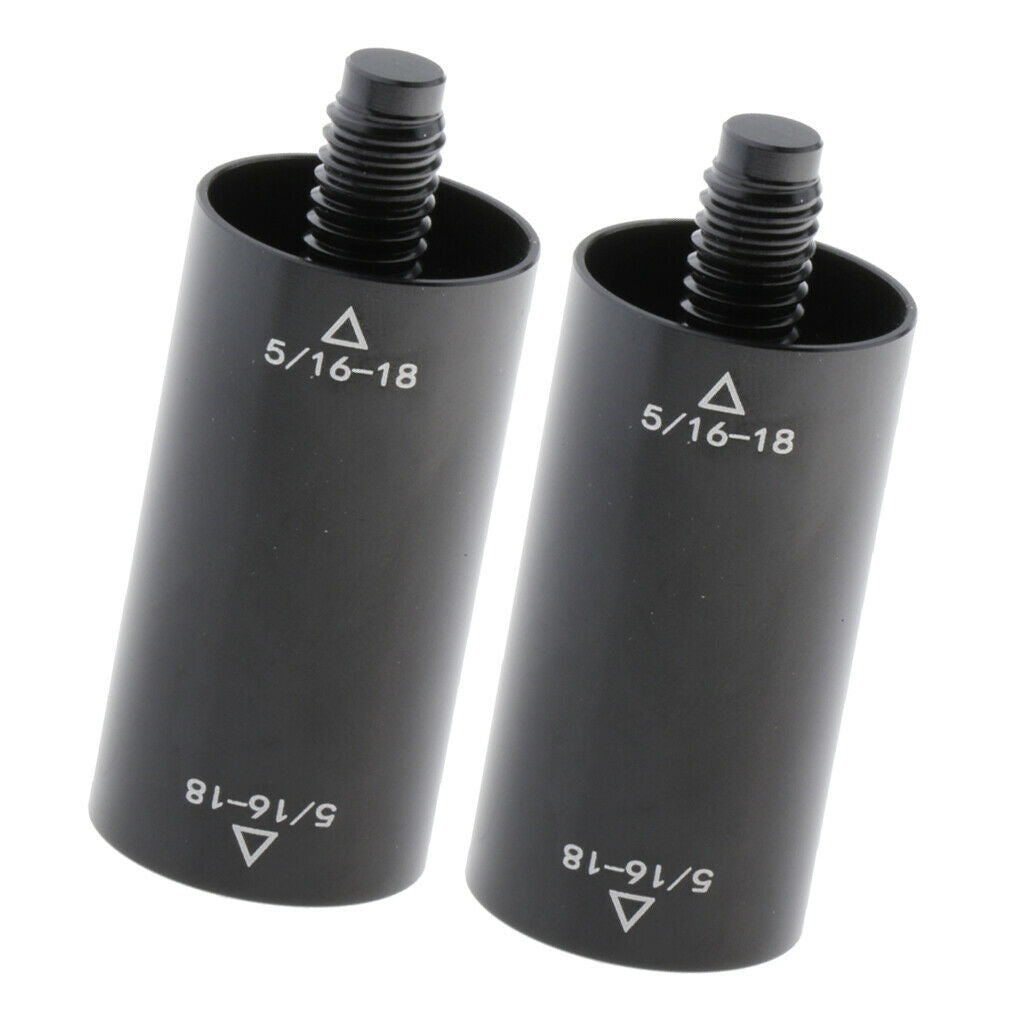 2Pcs Pool Cue Extension Snooker Premium Extender Screw-in Extend Joint