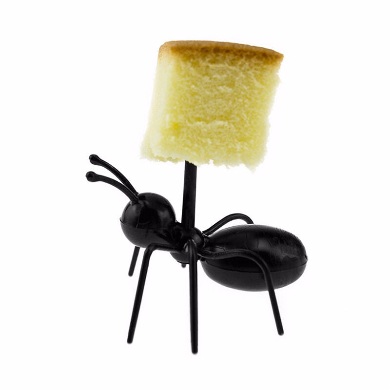 12pcs/set Ant Fruit Fork Eco Friendly Plastic Kitchen Bar Kids Dessert Fo.l8