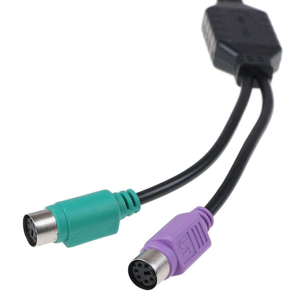 USB Male to ps/2 ps2 female converter cable cord keyboard mouse adapter N NDD