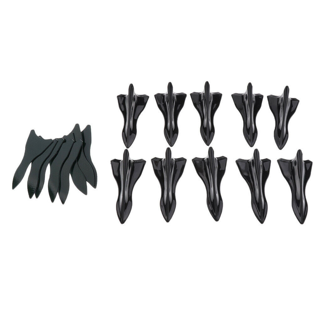 20 Pieces Car Air  Generator Shark Fin Decorative Carbon Pattern+Black
