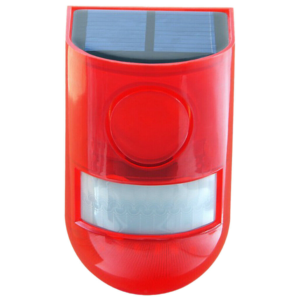 Solar Powered Sound Strobe Light With Loud Siren For Home Villa Farm
