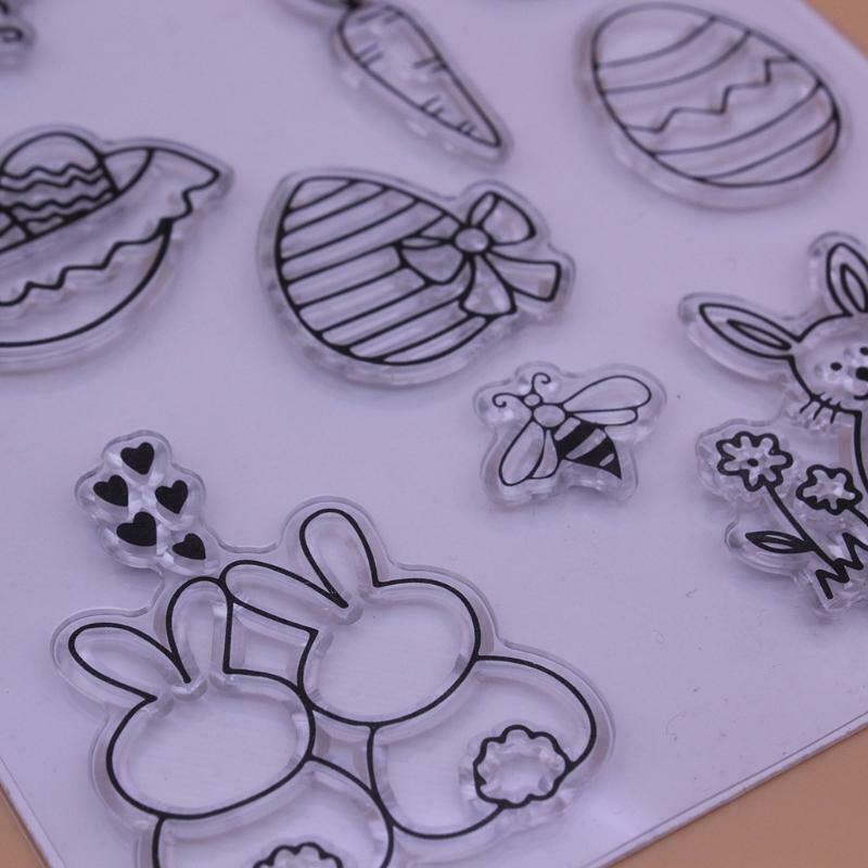 Easter Carrot Bunny Silicone Clear Seal Stamp DIY Scrapbooking Embossing Photo