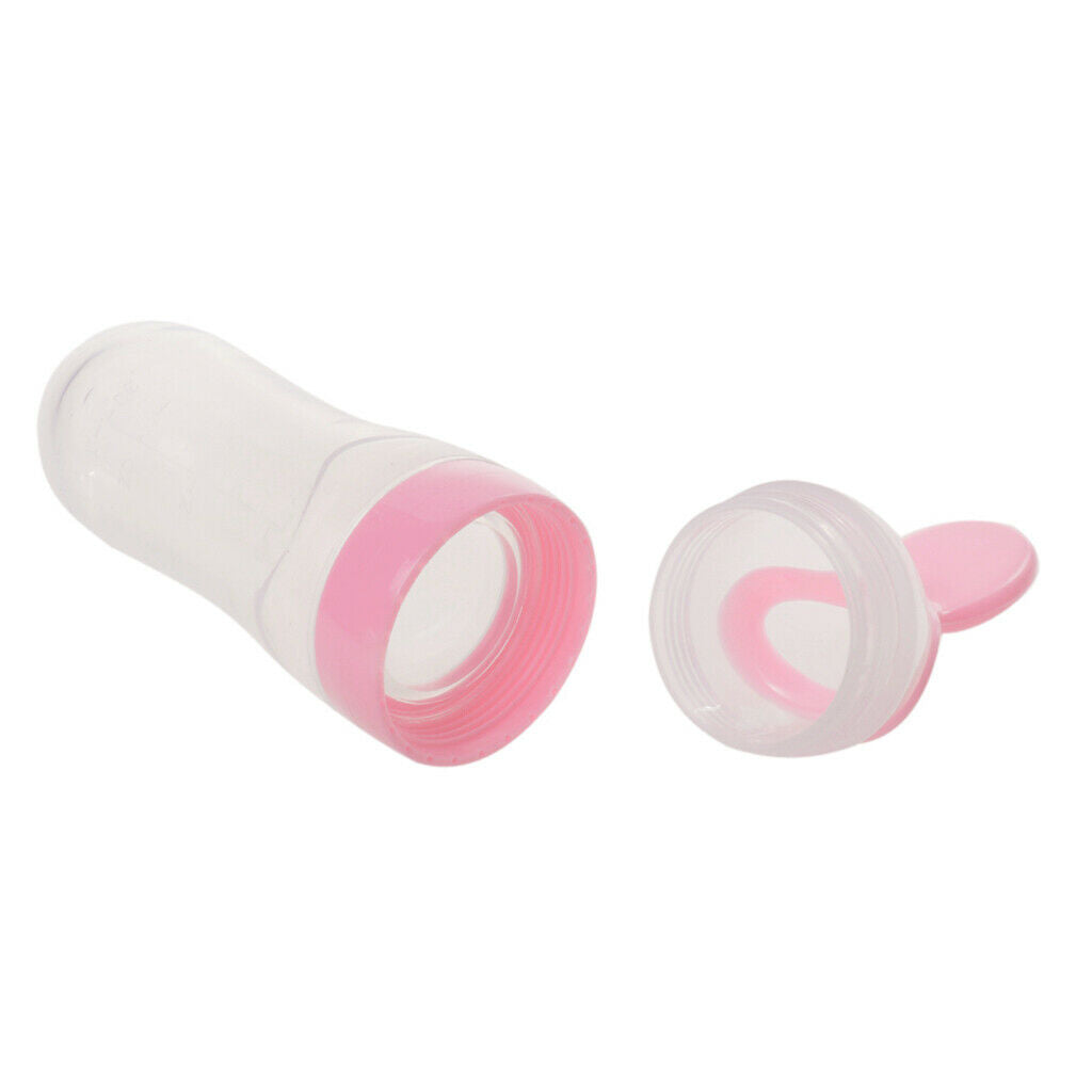 Kids Baby Silicone Feeding Bottle Spoon Dispenser With  Sensitive Spoon
