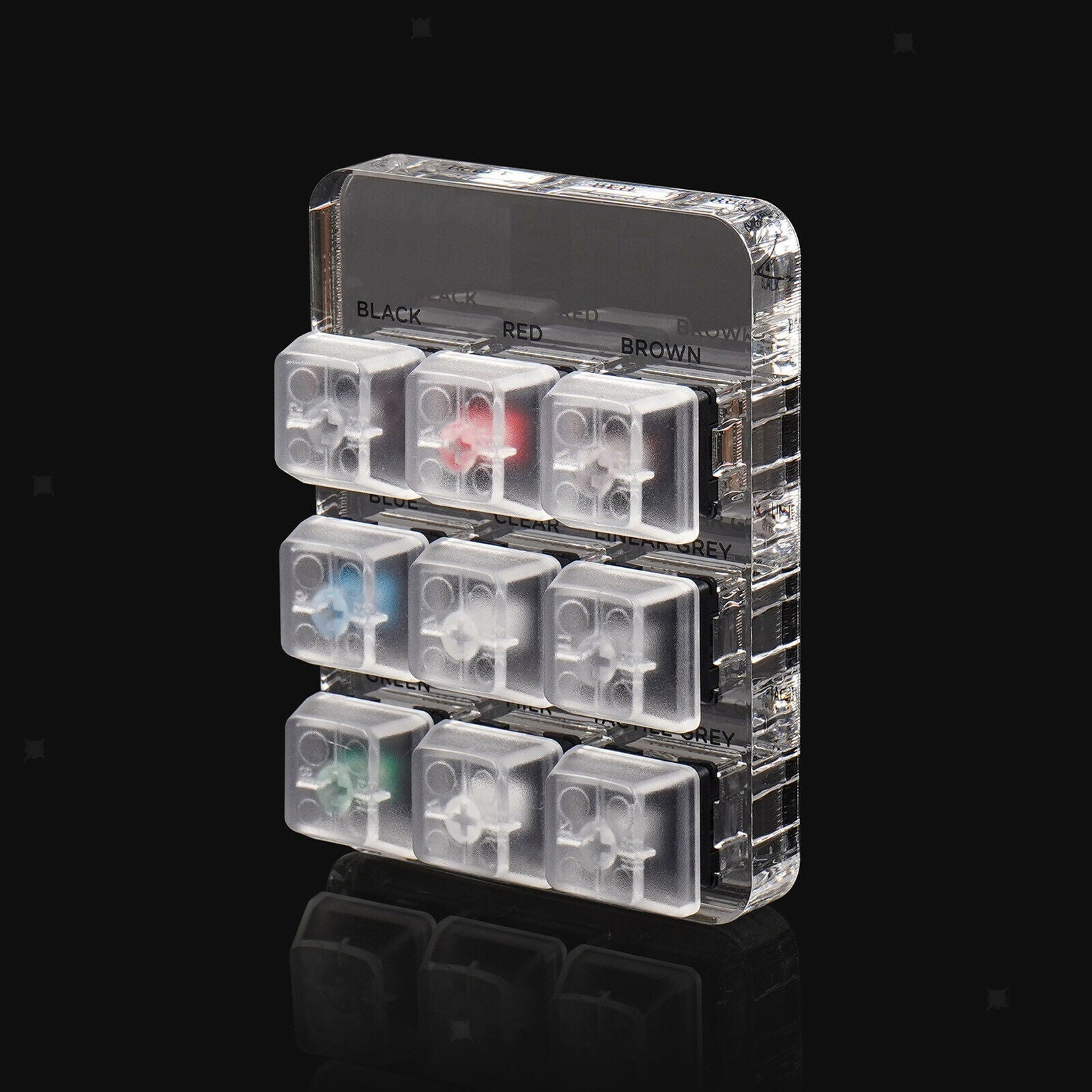 9-Key Shaft Switch Tester for Cherry MX Keycap Tester Kit Display Stand