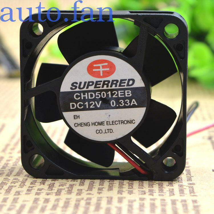 For 1pc SUPERRED CHD5012EB fan 12V 0.33A 2pin 50mm*50mm*20mm