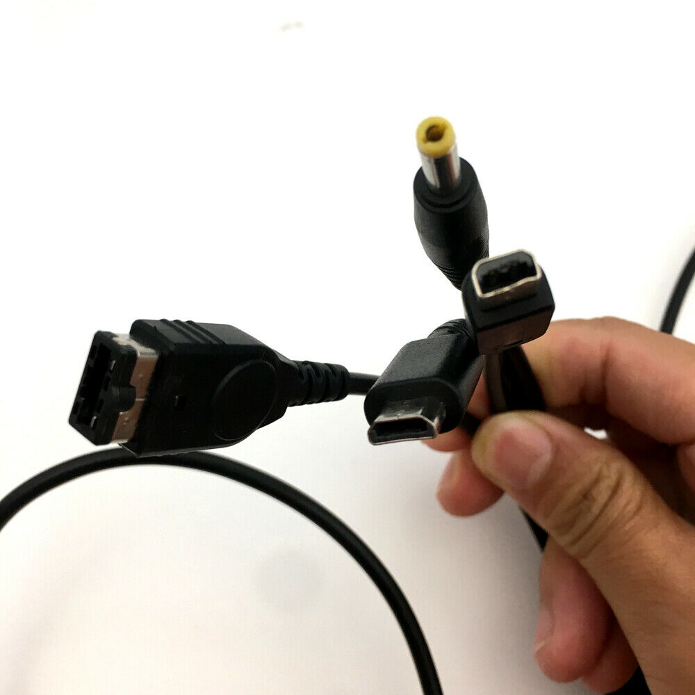 US Adapter 4 in 1 Charger USB Cable Game Charging for NDSL NDSi 3ds PSP GBA SP