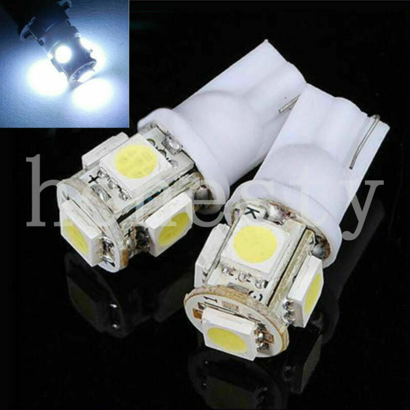5PCS Wholesale T10 194 168 2825 5 x 5050 SMD LED White Car Lights Lamp Bulb
