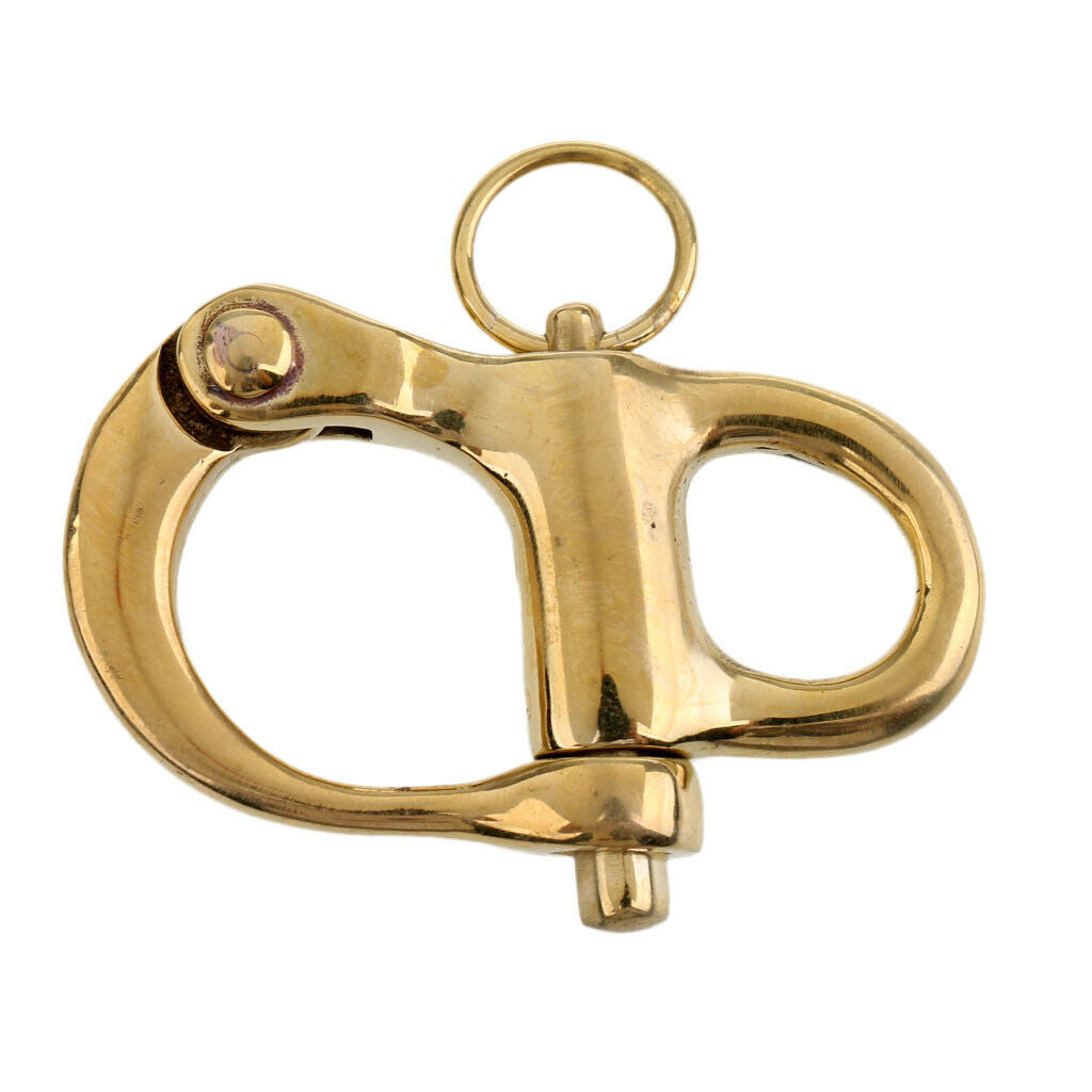 50mm 2inch Fixed Bail Pure Copper Snap Shackle Sailing Boat Yacht Hardware