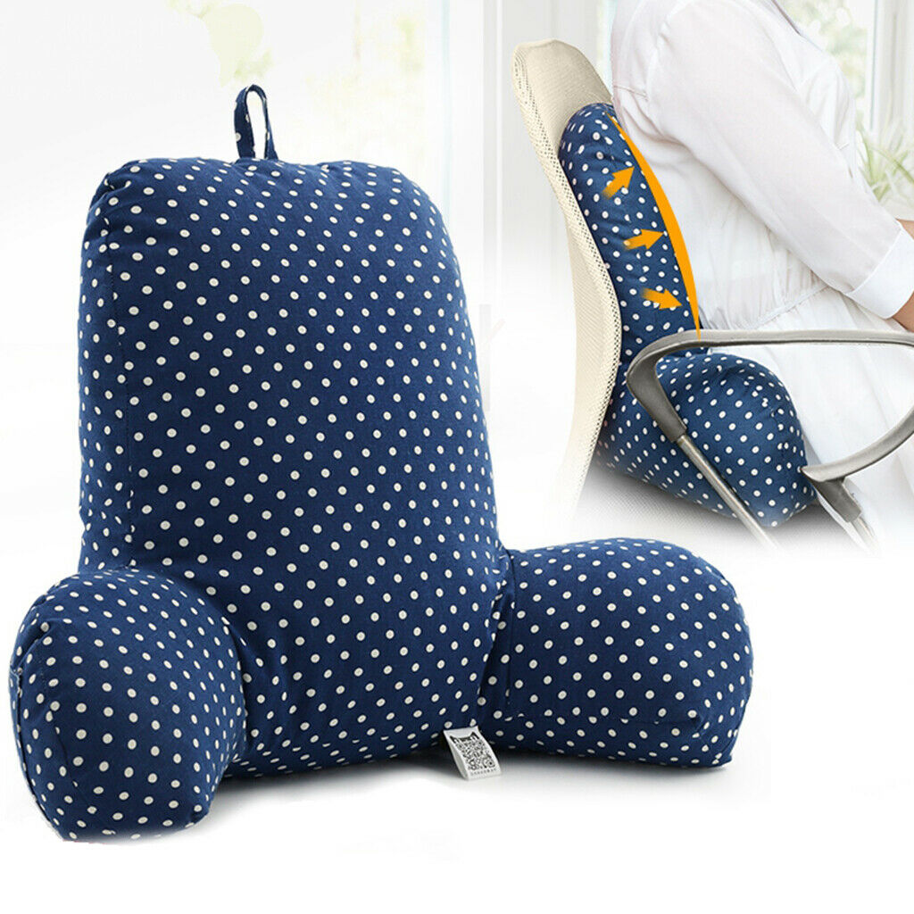 Back Support Bed Rest Reading Pillow TV Lounger Chair Backrest Cushion Blue