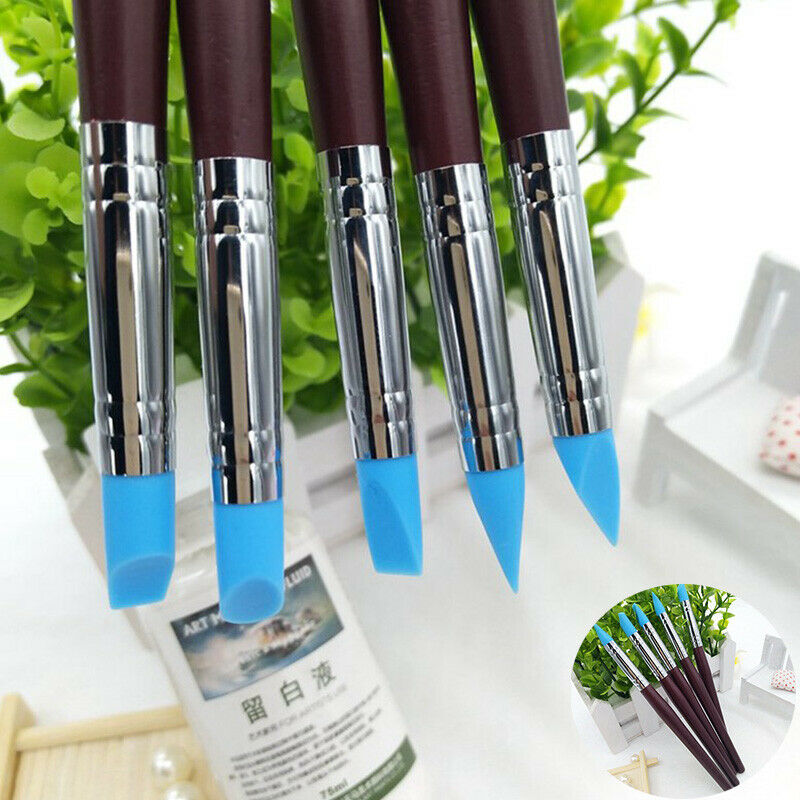 Shaper Pottery 5pcs Polymer Sculpting Modelling Tools Silicone Rubber Clay