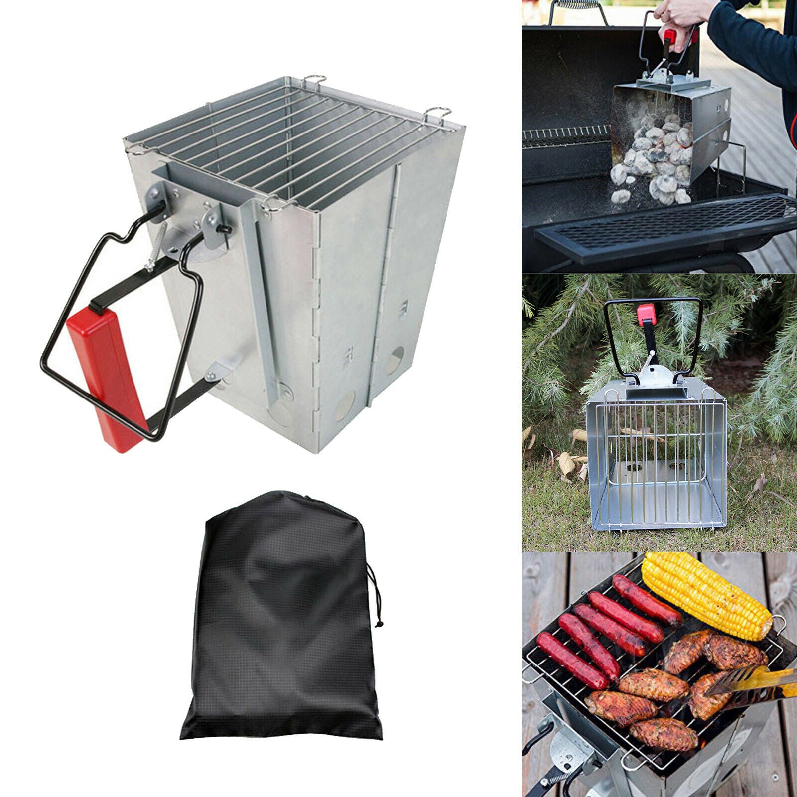 Charcoal Chimney Starter Quick Fire for Camping Grill BBQ Chimney Lighter