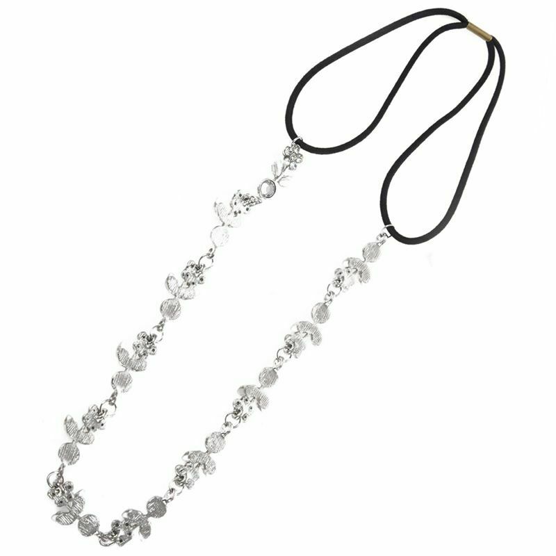 Hair Headband Elegant Elastic Headband with Rhinestones Flowers for Women - SiX4