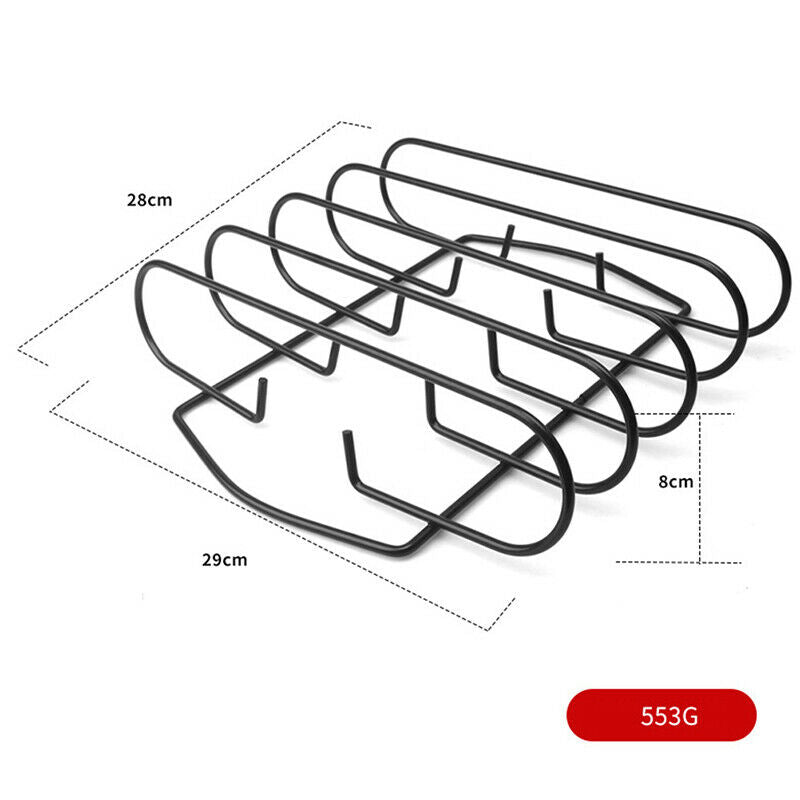 Non-stick Rib Shelf BBQ Stand Barbecue Roast Rack Stainless Steel Grilling RBDA
