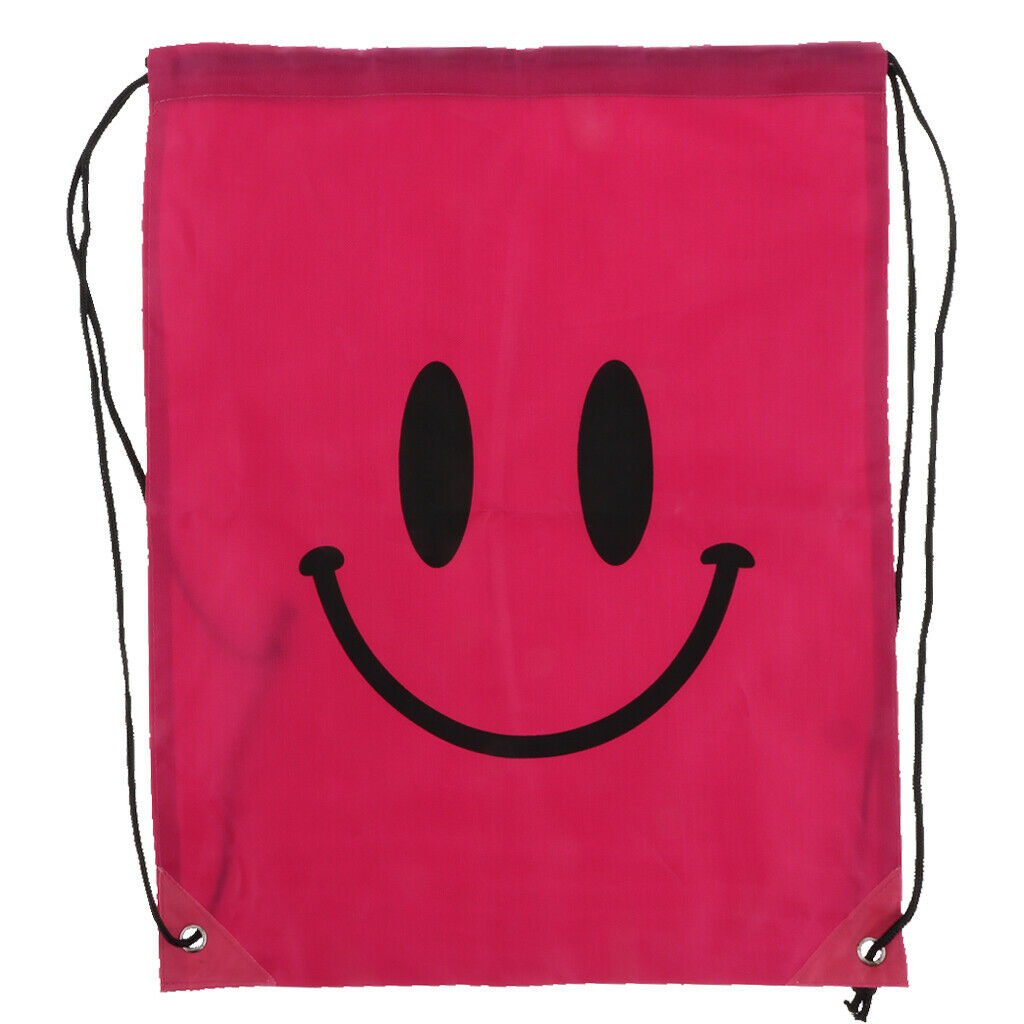 Travel Pink  Face Drawstring Swimming Bag Beach Bag Sports Gym Backpack