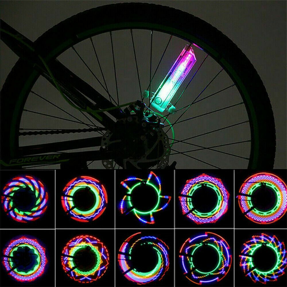 Safety LED Rainbow Colorful Bike spoke lamp Signal Bicycle Wheel Light Tire