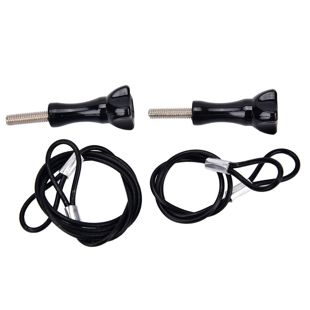 30cm Safety Stainless Steel Lanyards Tether+Screw for Go Pro HERO5 4 Session.DD