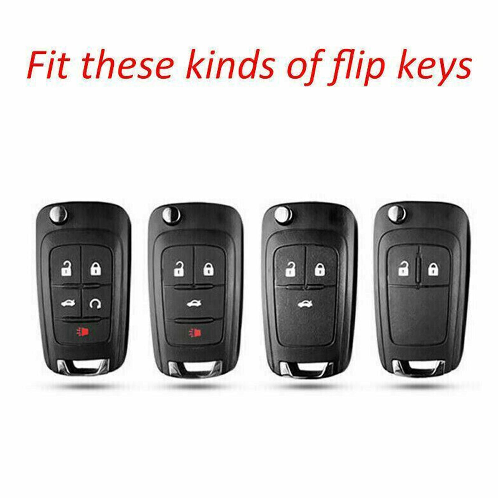 Red Flip Key Fob Chain Ring Case Cover For Holden Cruze Malibu Trax Accessories