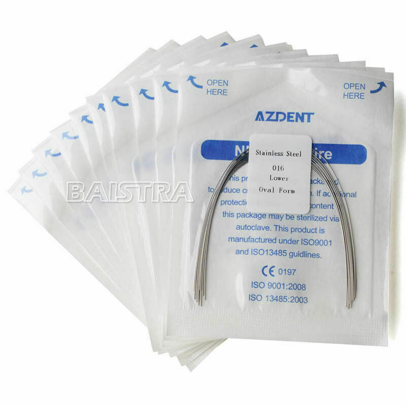 50 Packs Orthodontic Arch Wire Stainless Steel (Round) 016Lower Stainless Steel