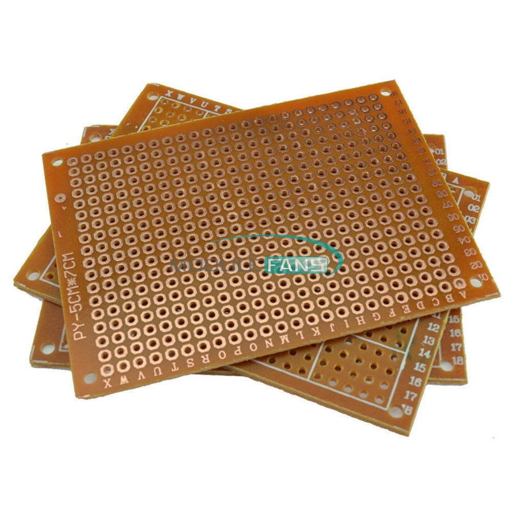 20PCS DIY Prototype Paper PCB Board Universal 5x7cm  5*7cm Circuit Breadboard