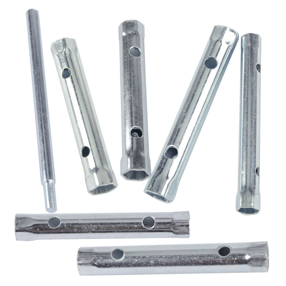 7pcs 6-17mm Tubular Box Spanner Wrench Tube Metric Socket Set Tool Kit Steel An