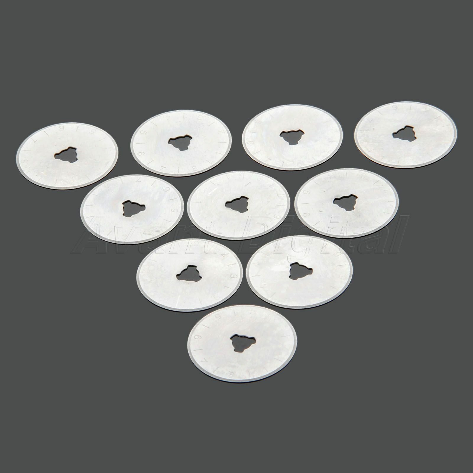 10pcs Rotary Cutter Blades Case Fabric Paper Leather Cutting Sewing Hand Craft