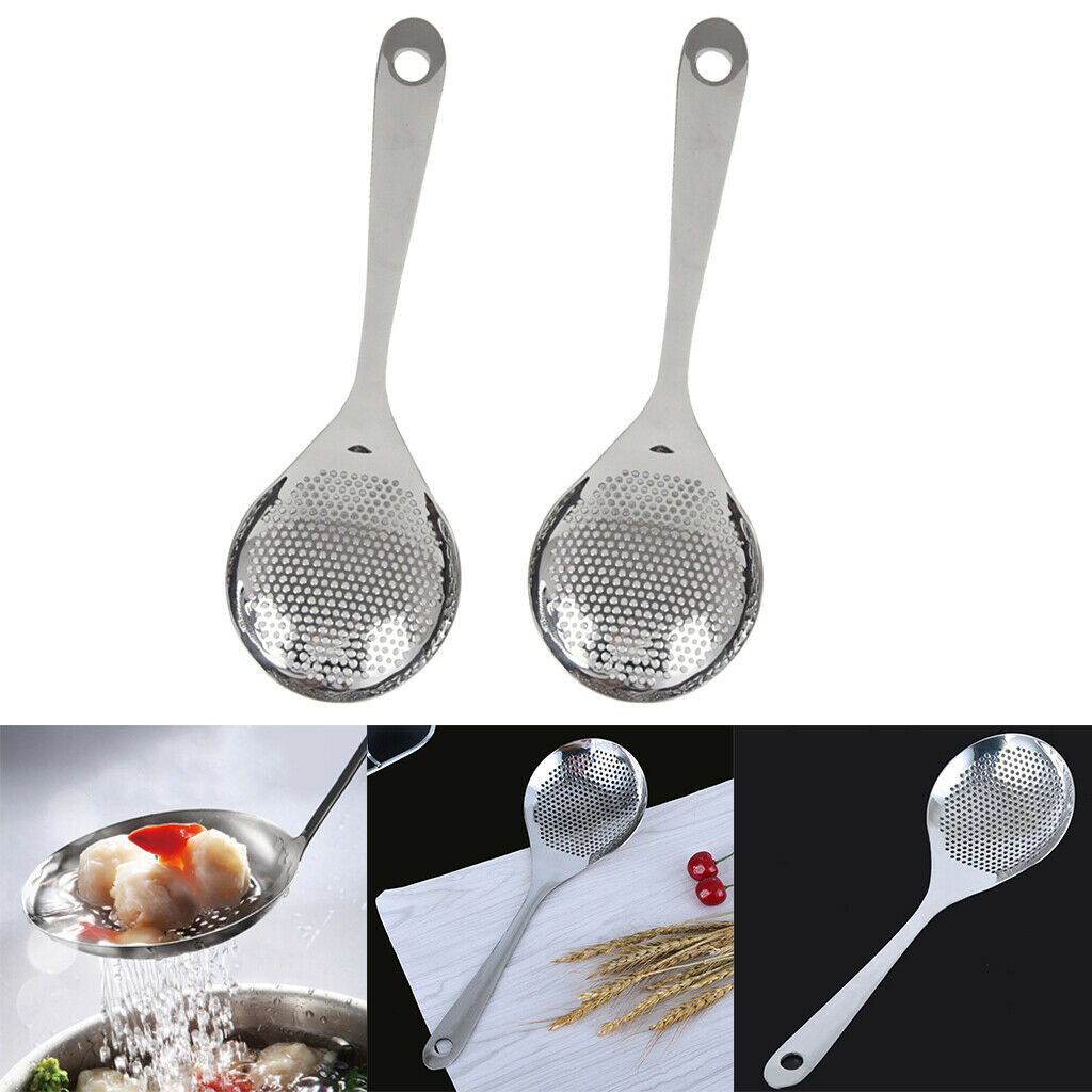 2 X Thicken Stainless Steel Griddle Strainer