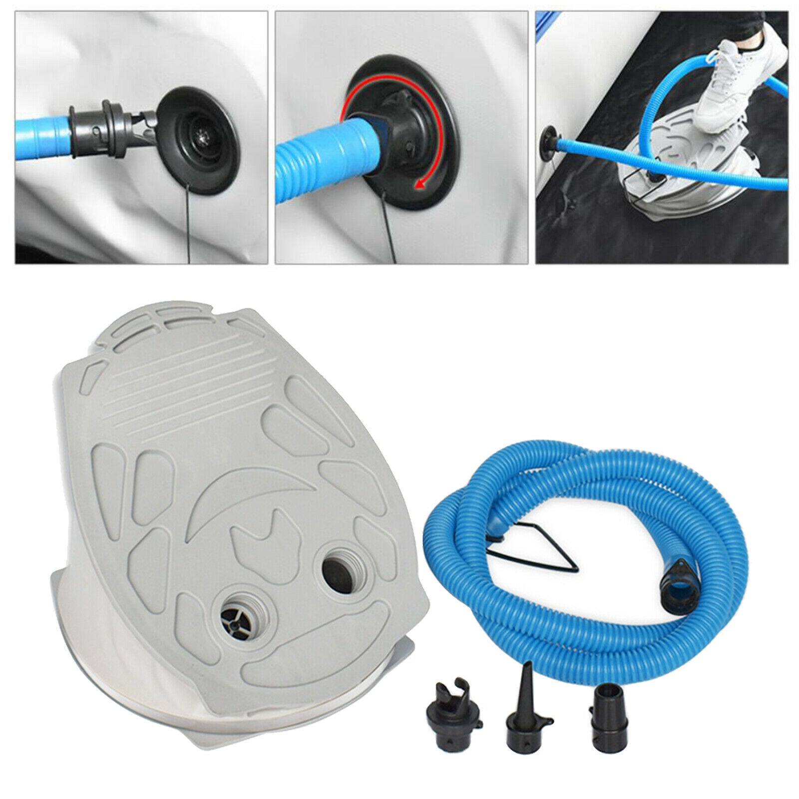 Portable Foot Pump Adapter Inflator for Kayaking Inflatable Boat Kayak Canoe