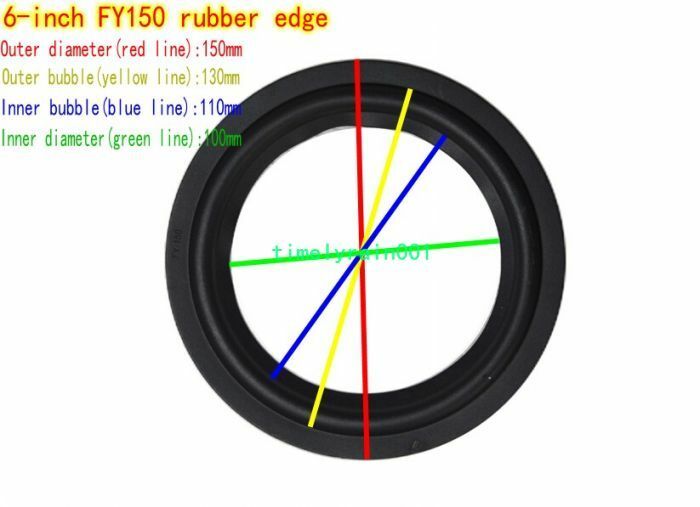 1pcs 6"inch Speaker surround rubber Edge HiFi Audio repair Parts FY-150