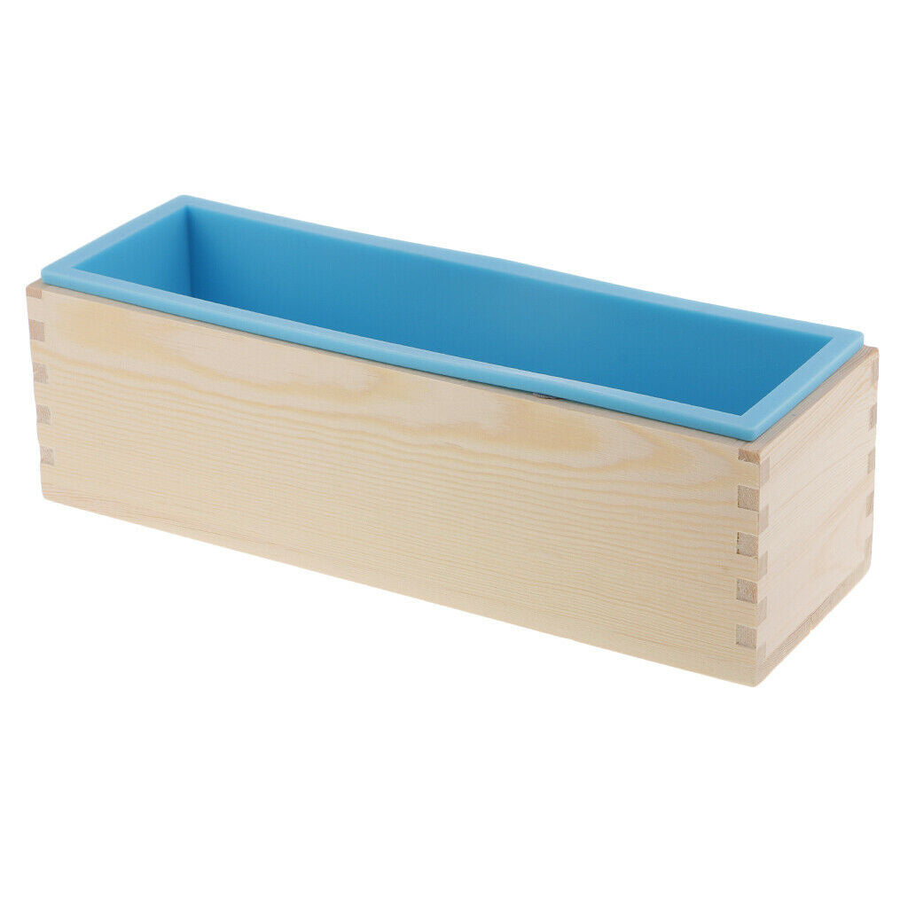Multi-Functional Soap Silicone Loaf Mould Wood Box Bread Soap Making 1.2KG