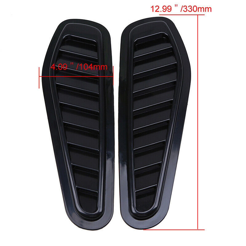 2x Car Front Hood Bonnet Vent Air Flow Intake Scoop Side Fenders Decor Universal