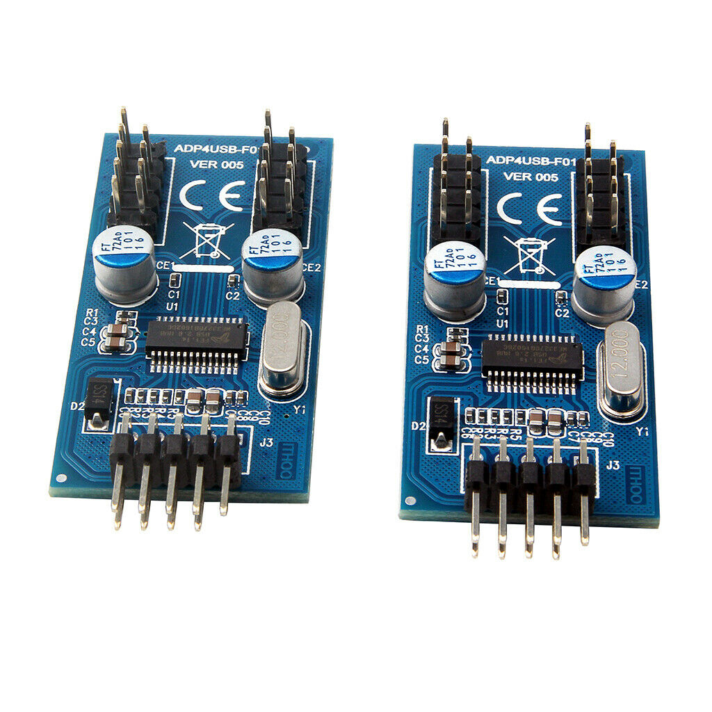 9pin Motherboard Header Female to 4x 9Pin Male USB Extension Adapter Splitter