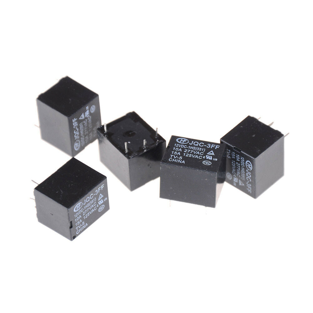5Pcs 12VDC SRD-S-112DM 15A 125VAC 4Pins Coil Power Rela.l8