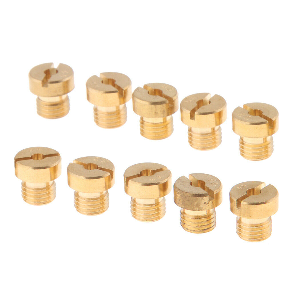 10 Pieces 74-92 Hexagon Injector Nozzle Carburetor Main Jet Set Motorcycle