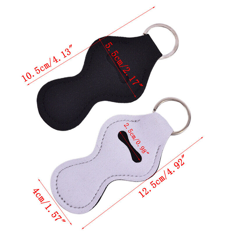 Neoprene Floral Waterproof Lipstick Chapstick Lip Balm Holder Bag Key ChwgBD