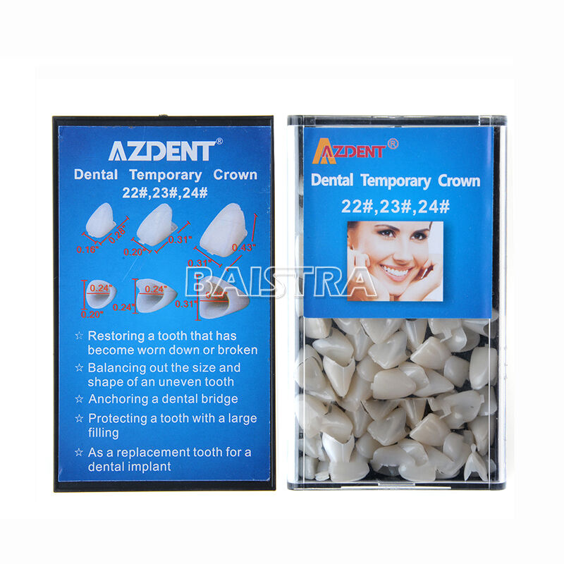 10 X Dental Materials Temporary Crown Teeth 22# 23# 24# Mixed Stowage AZDENT
