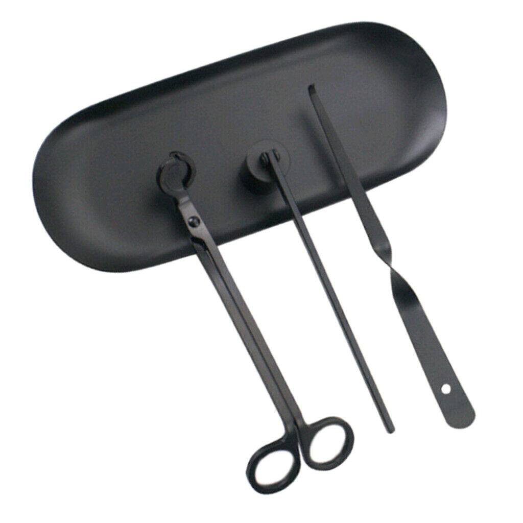 4pcs Candle Snuffer Set Candle Accessories Shear + Cover + Hook +