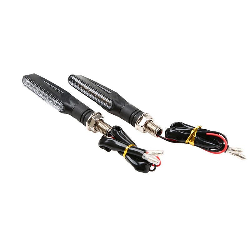 Flexible Motorcycle 12-LED Amber Turn Bike Signal Indicators Blinker Lights