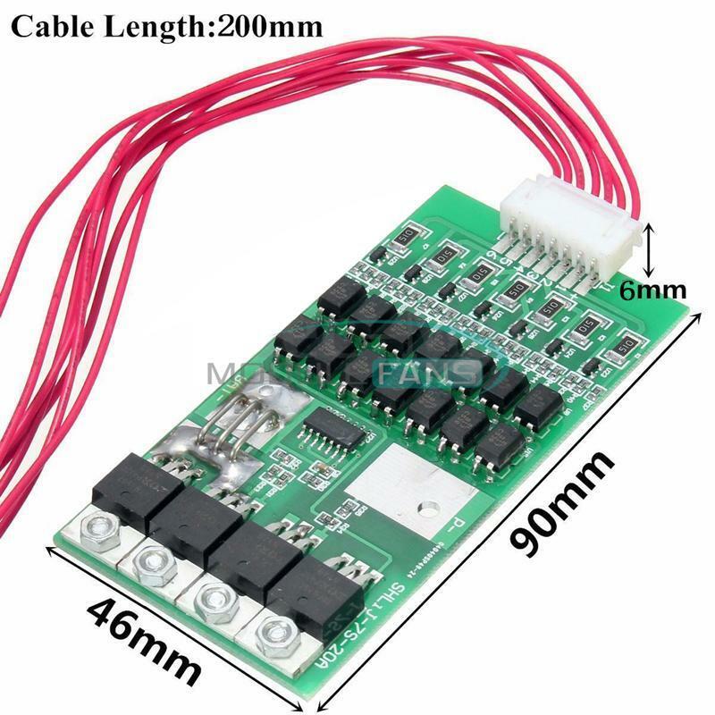 4V 20A 7S Cells 2 W/Balancing Li-ion Lithium Battery BMS Protection Board