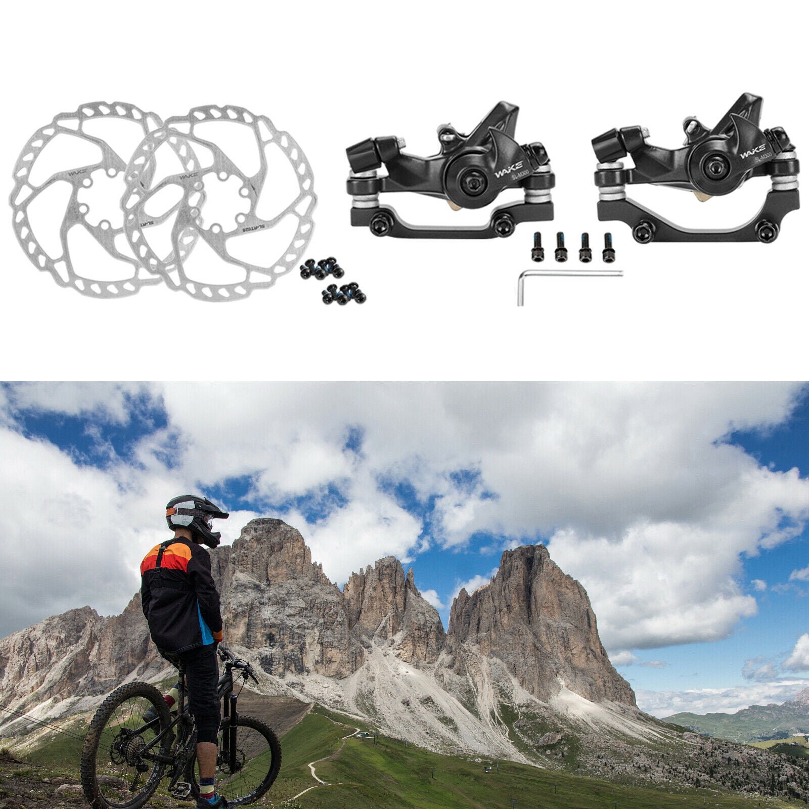 Bike Disc Brake Kit Caliper 160mm Rotors Mechanic Tool Mountain Bike MTB