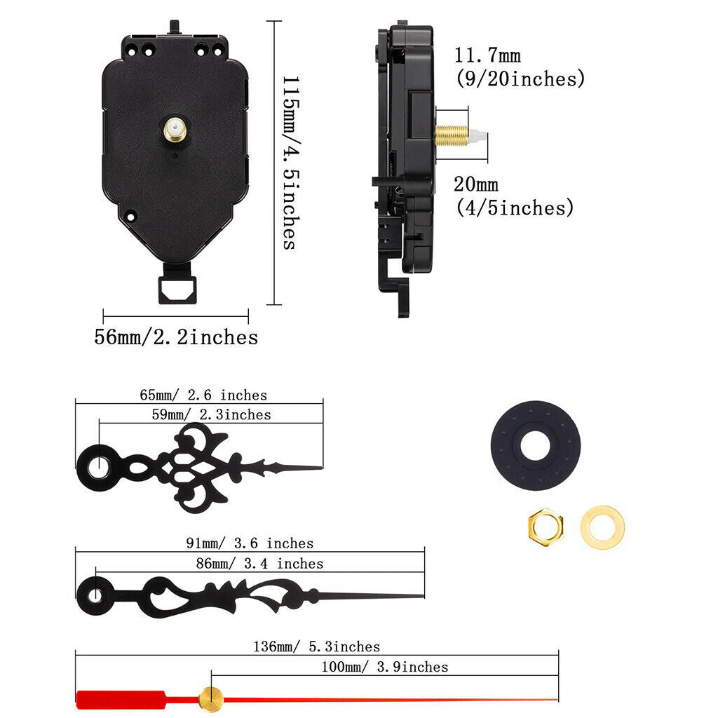 Quartz Wall Clock Movement Mechanism Hands Tools DIY Repair Part Supplies