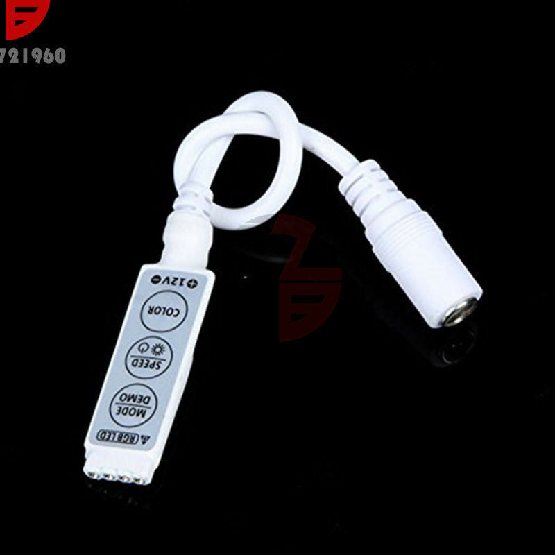 3 Key 12V Dimmer Control Mini LED Controller for RGB 5050 3528 LED Light Strip