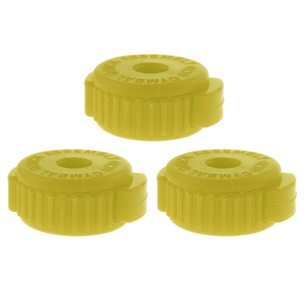 Lots 3 Quick Set Cymbal Plastic Knobs Set Kit Part Instrument Parts Yellow