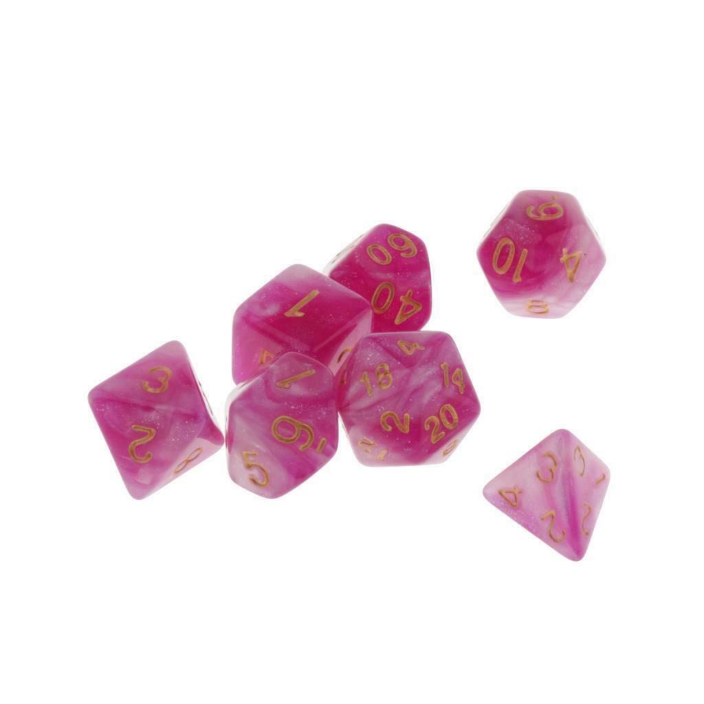 21Pcs D4-D20 Polyhedral 10-25mm Dice Game for DND Table Game Casino Supplies