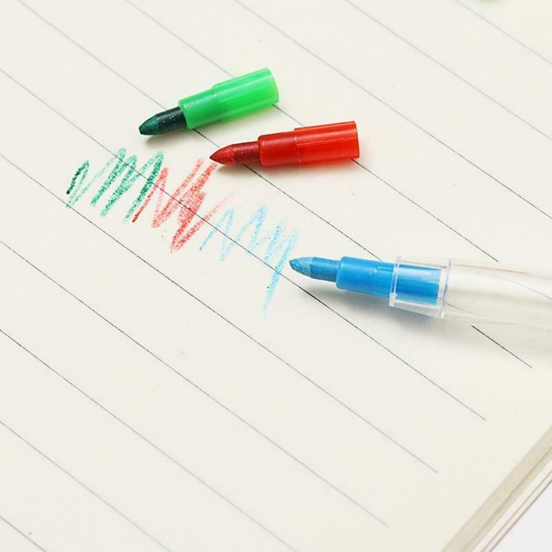 4 Pcs Colored Pens Set Refilalble 10 Colors Crayon Pens Set Recommended Age 3 ＋