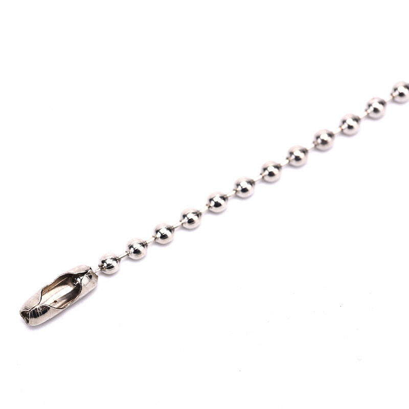 10Pcs 3.5" Long 0.09" Bead Dia Connector Clasp Ball Chain Keychain DDD