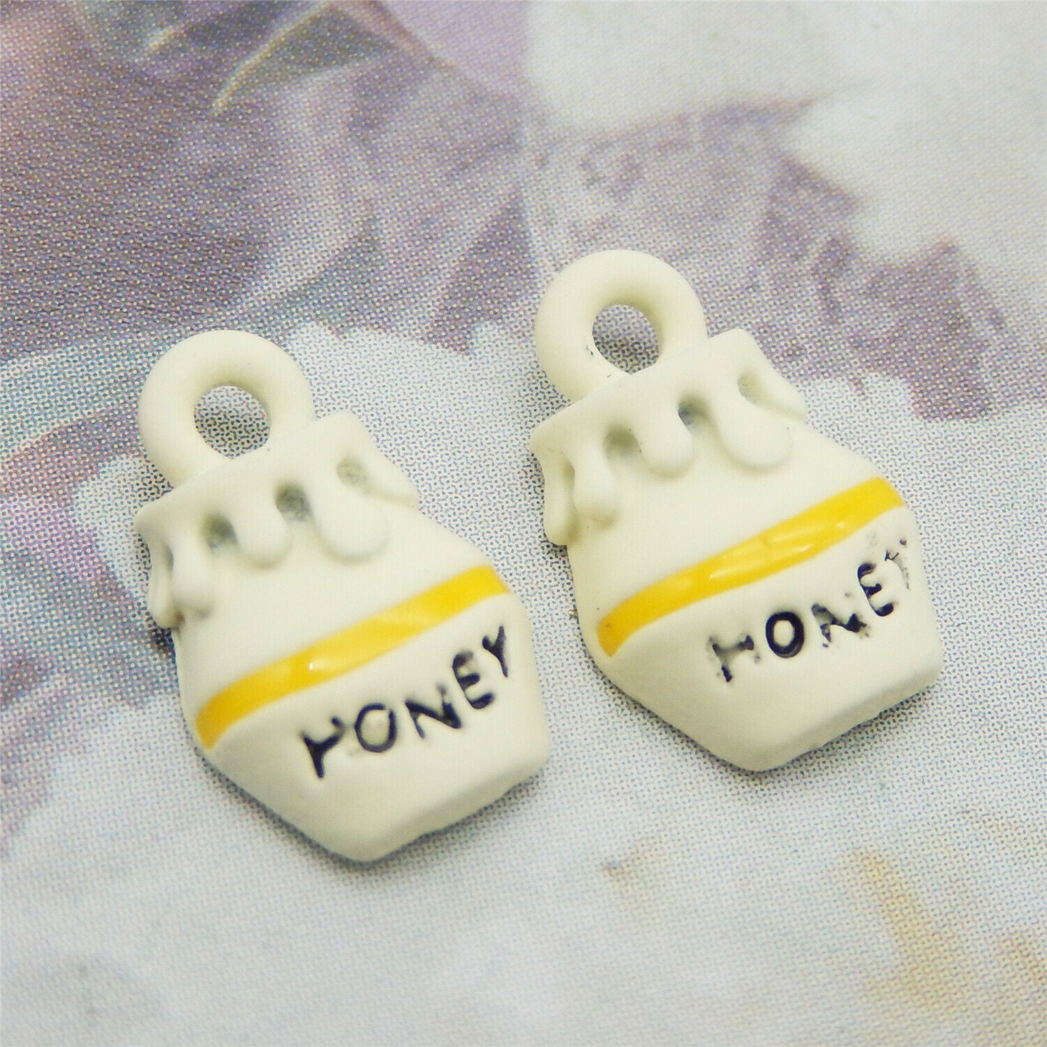 16PCS Multi-Color Alloy Honey Jar Pot Charms Pendant Jewelry DIY Findings 12x8mm