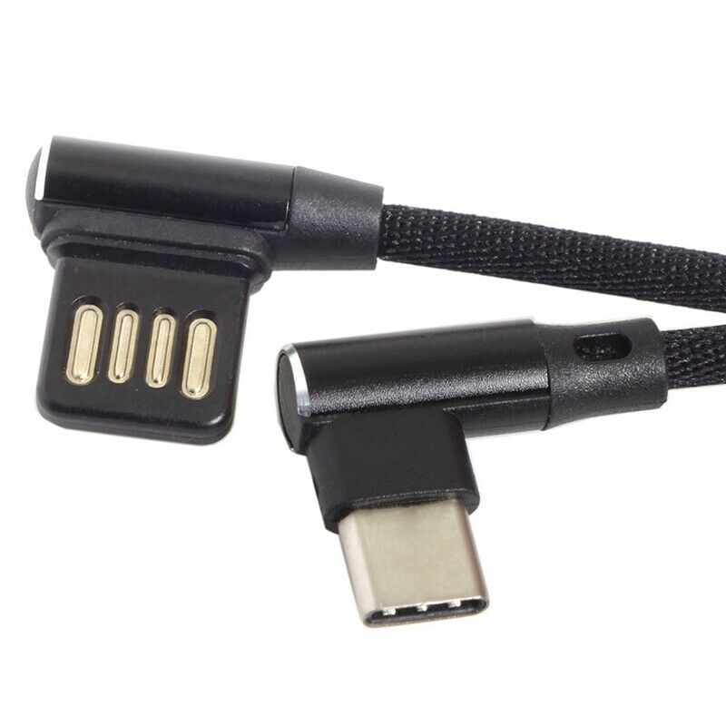 Usb-C 3.1 Type-C To Left Right Angled 90 Degree Usb 2.0 Data Cable with SleeveA2